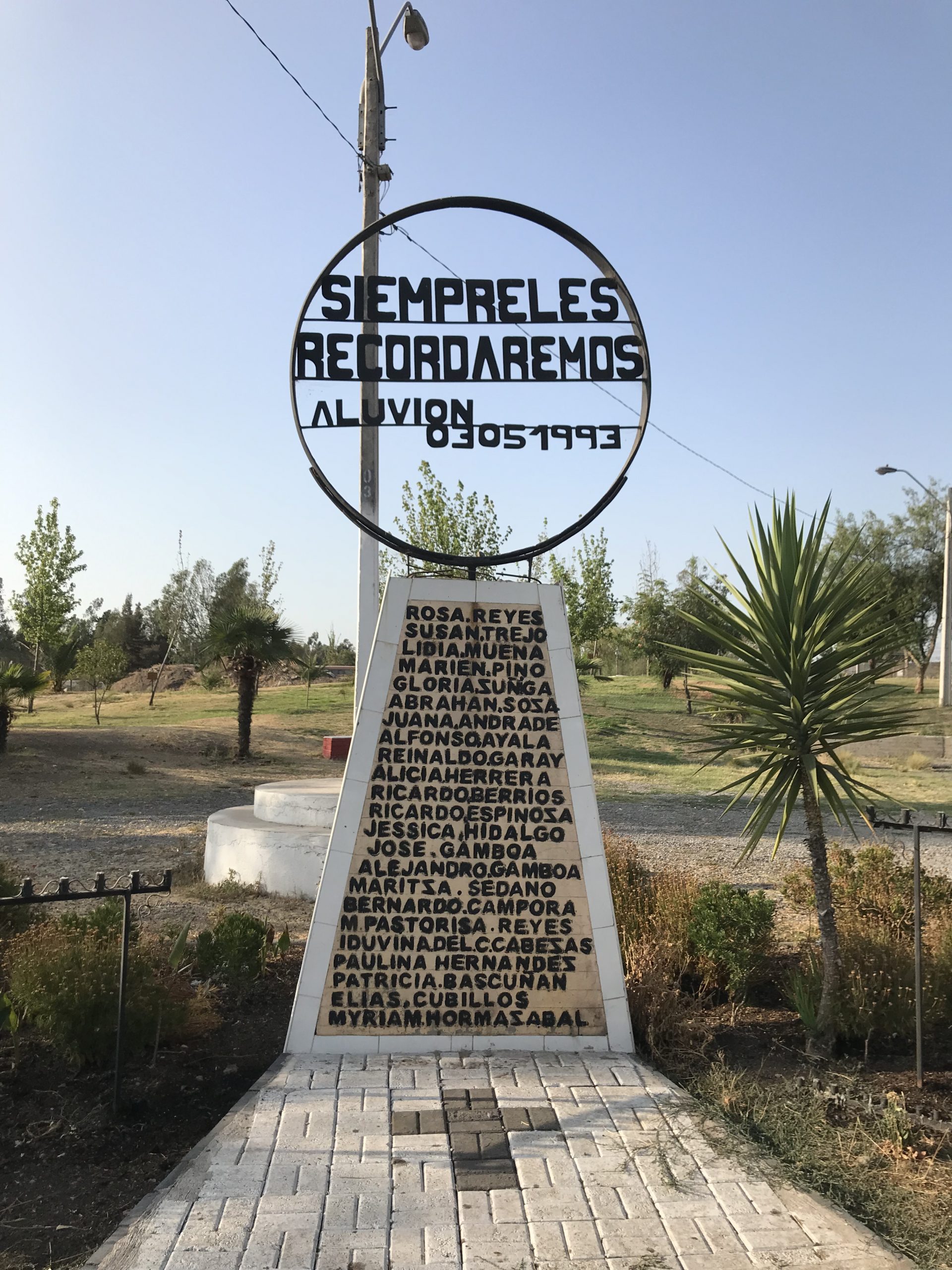 Read more about the article Memorial a las víctimas del Aluvión de la Quebrada de Macul