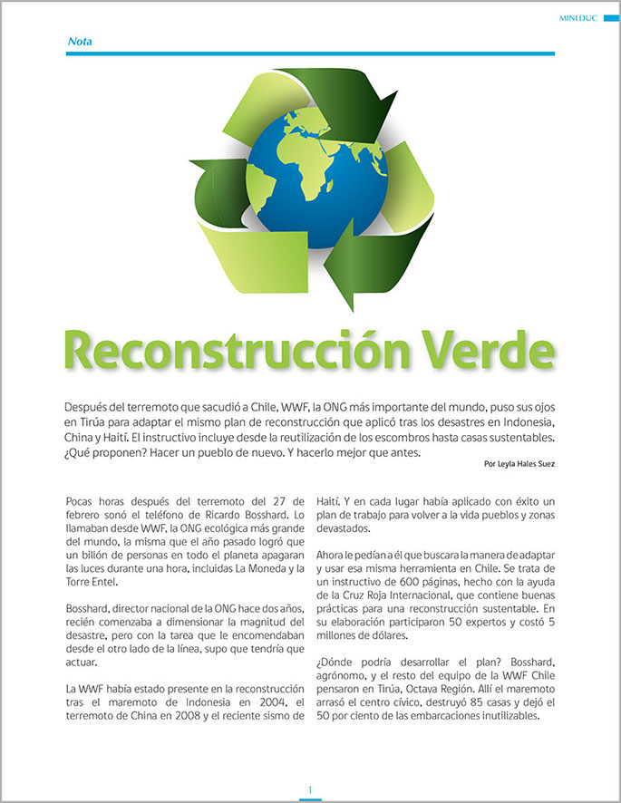 Lee más sobre el artículo Lectura sobre la reconstrucción de un pueblo para el terremoto